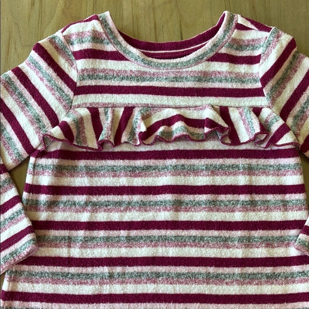 Striped Kids Top with Ruffle Detail - Gymboree - 3T